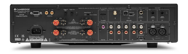 Amplificateur intégré Cambridge Audio EXA100 - Face arrière
