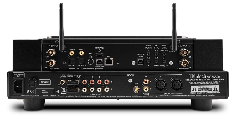 McIntosh MSA5500 – Amplificateur connecté 2x100 W, DAC 32 bits et HDMI ARC