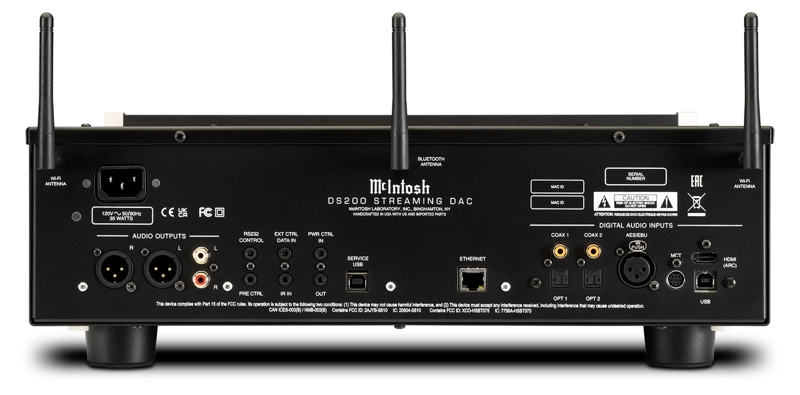 Connectique arrière McIntosh DS200