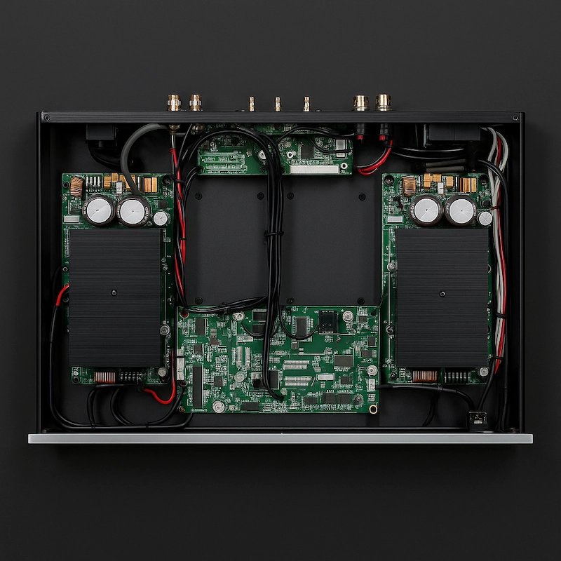 Vue intérieure amplificateur Atohm RS700 GT Edition