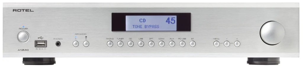 Amplificateur Rotel A12 MK2 face avant alu silver