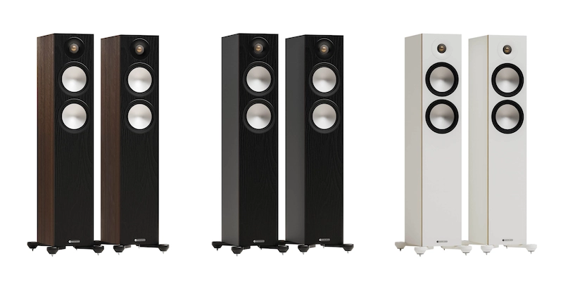 Enceintes Monitor Audio Bronze 300 7G – Noir, Noyer, Blanc