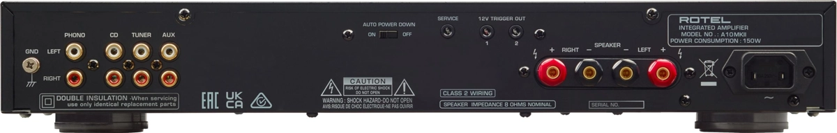 Rotel A10 MKII - connectique arrière