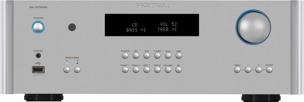 Rotel RA-1572 MKII - Face avant alu