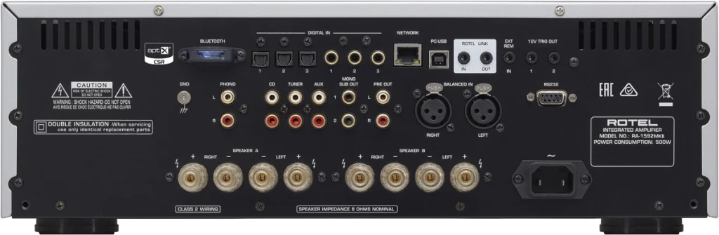 Rotel RA-1592 MKII - Face arrière