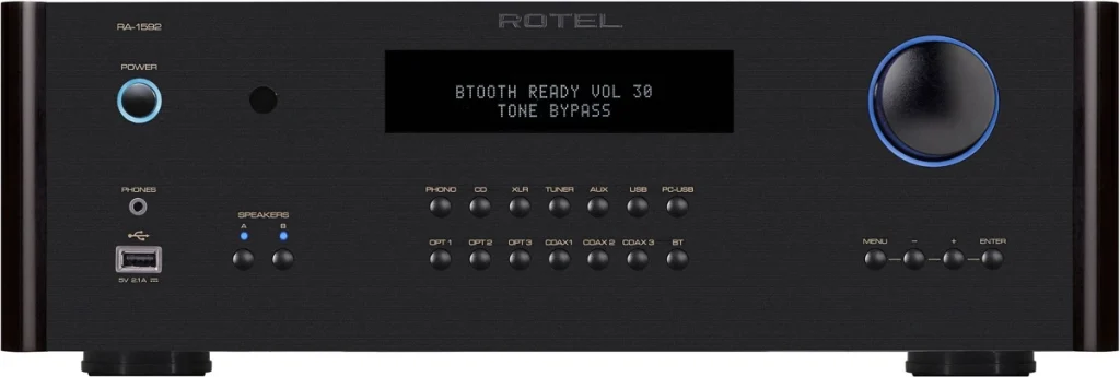 Rotel RA-1592 MKII - Face avant noire