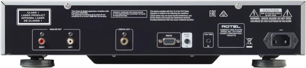 Lecteur cd Rotel CD-14 MK2 - Face arrière