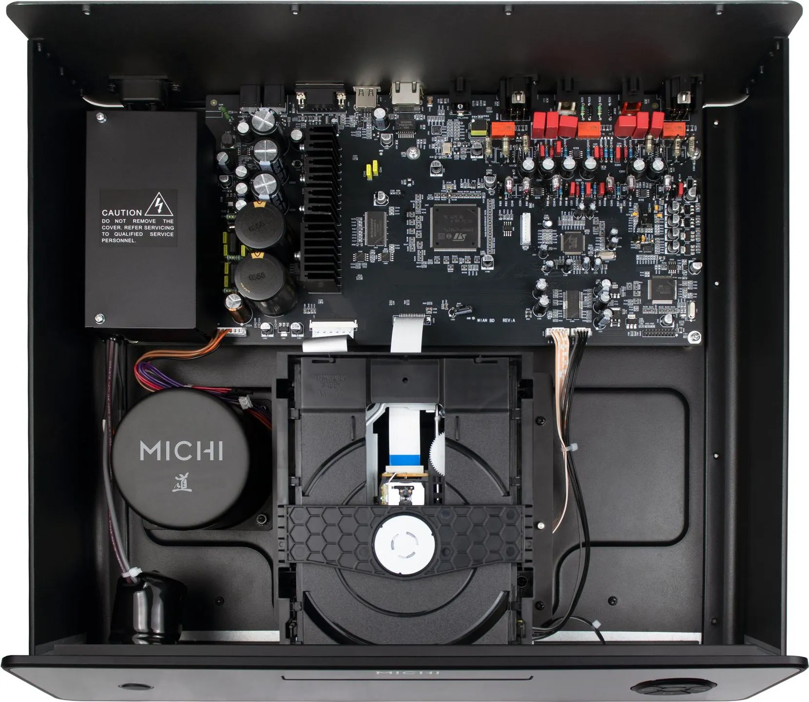 Architecture interne du lecteur CD Michi Q430 Prestige