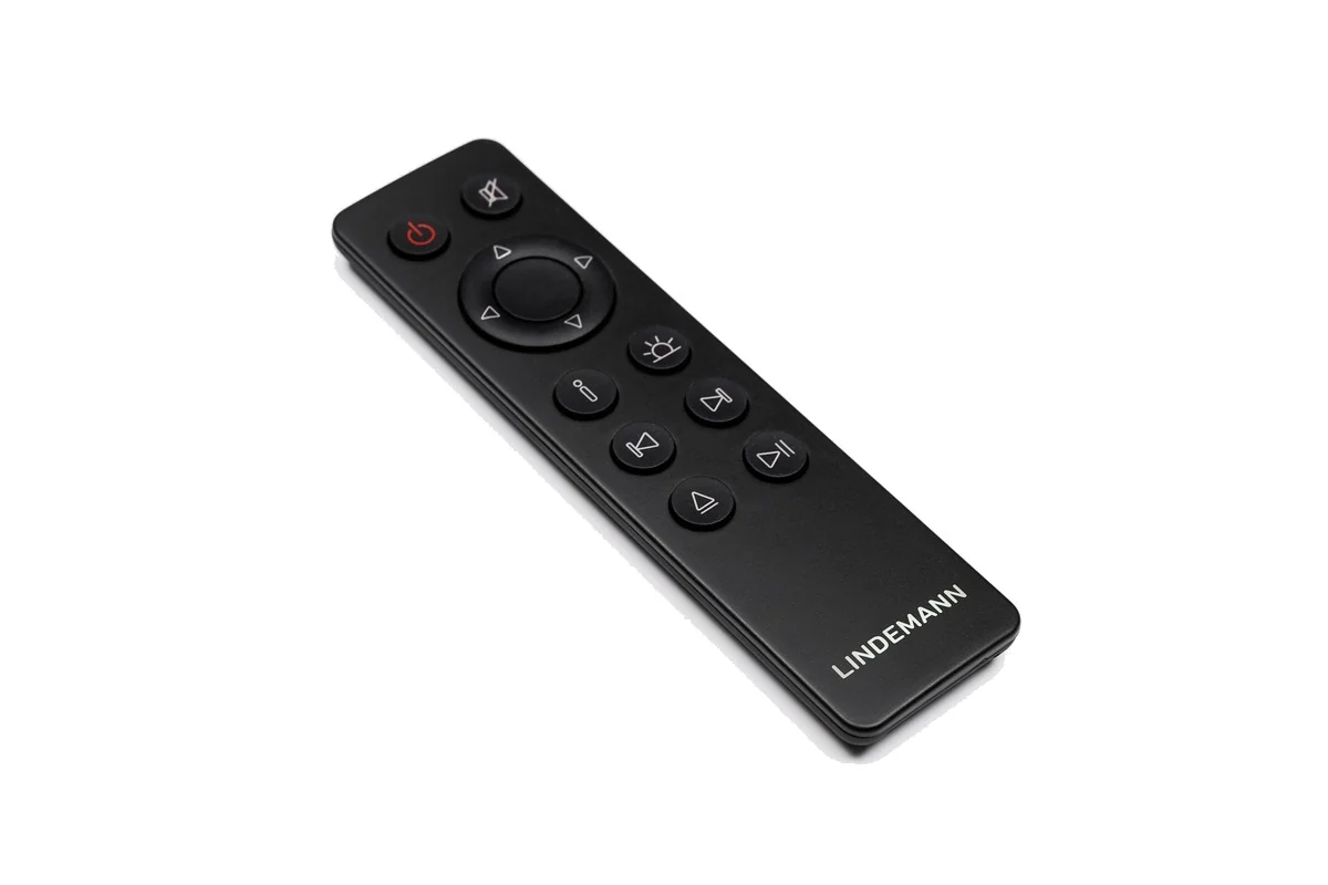 Télécommande infrarouge fournie avec le Lindemann Musicbook Combo