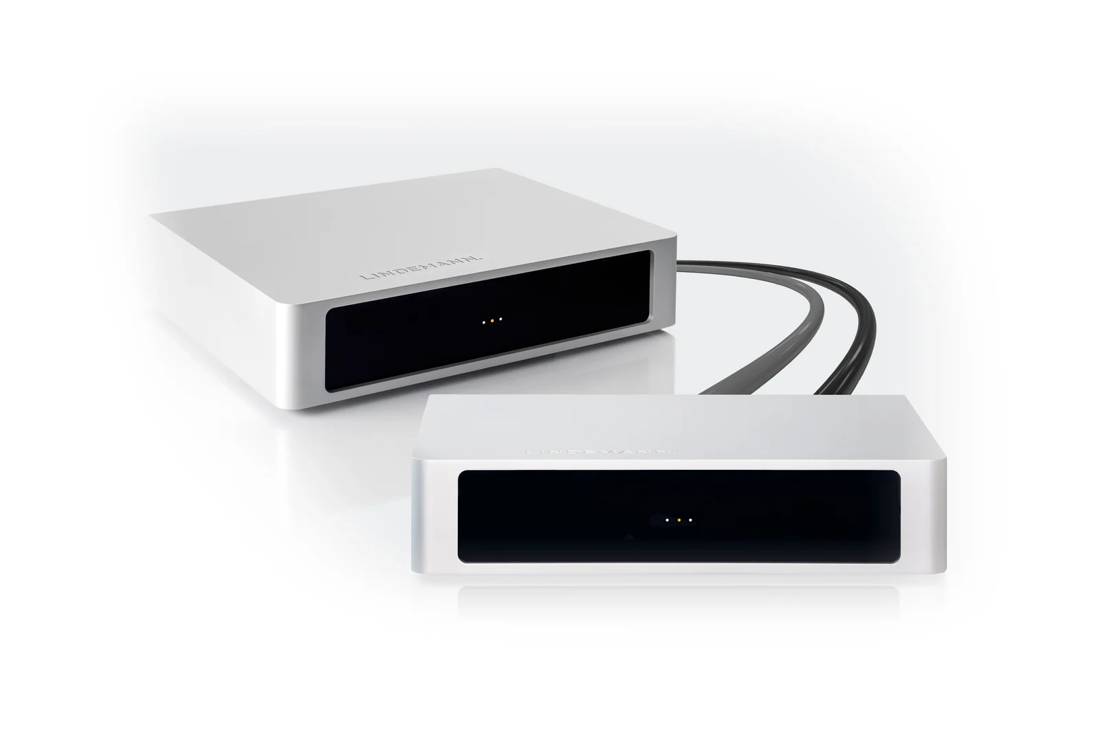 Deux Lindemann Musicbook Power II en bi-amplification verticale